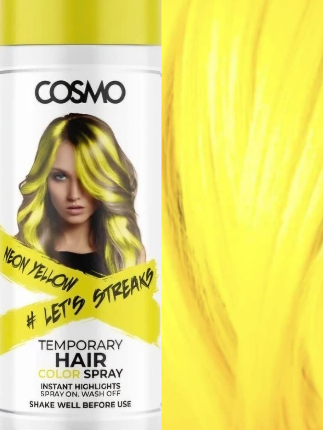 COSMO Neon Yellow Temporary Hair Color Spray